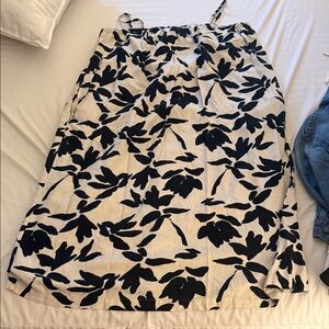 A New Day Floral Black and White Women's Dress
